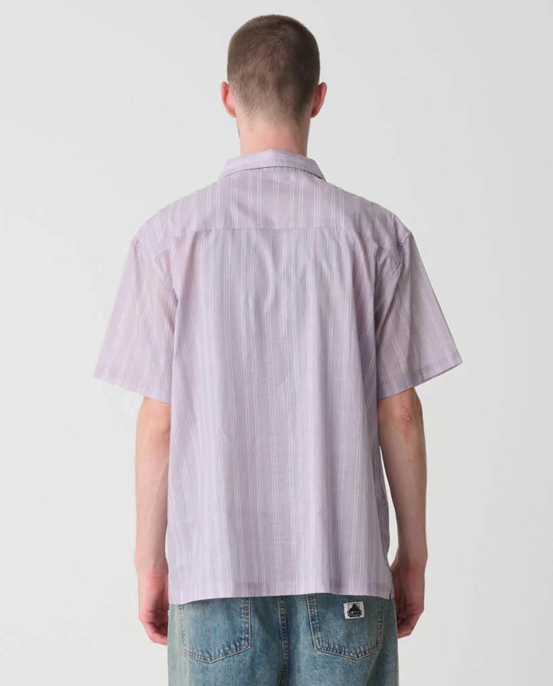 XLarge - Drawn Stripe Shirt - Steel Grey Shirts Xlarge