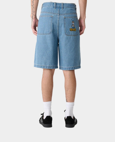 XLarge - Peace Man Bull Denim Short - Mid Blue Shorts Xlarge   