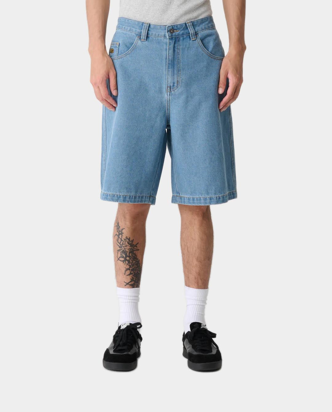 XLarge - Peace Man Bull Denim Short - Mid Blue Shorts Xlarge   