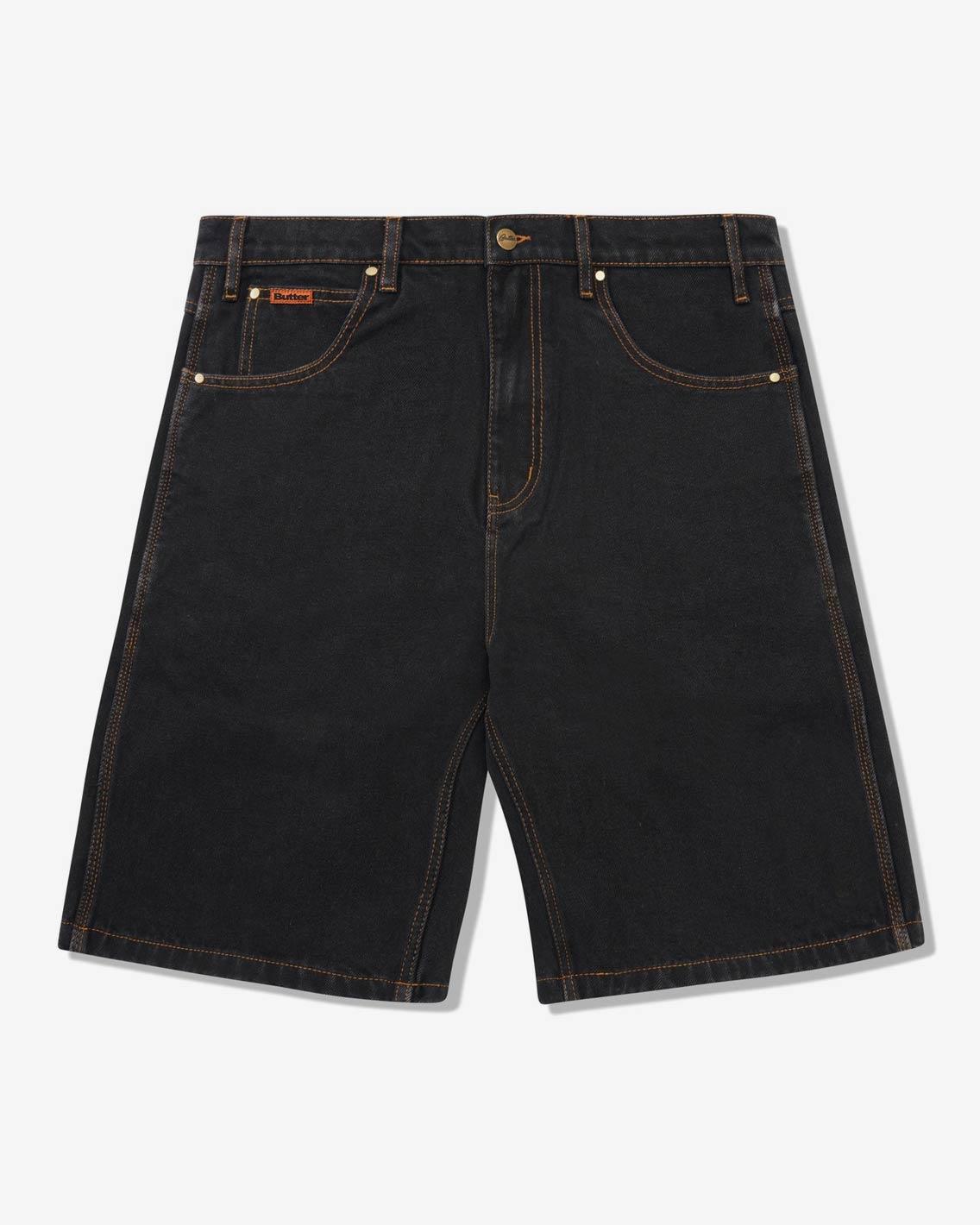 Butter Goods - Baggy Denim Shorts - Washed Black Shorts Butter Goods   