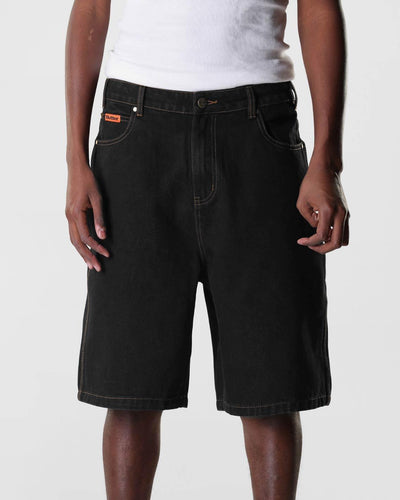 Butter Goods - Baggy Denim Shorts - Washed Black Shorts Butter Goods   