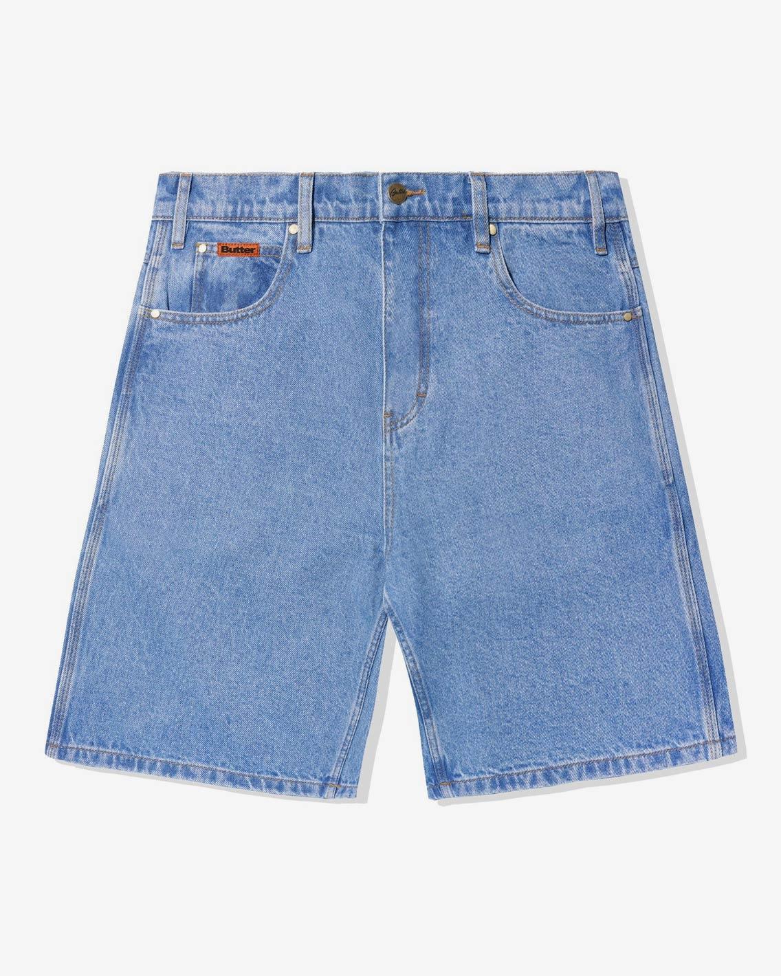 Butter Goods - Baggy Denim Shorts - Washed Indigo Shorts Butter Goods   