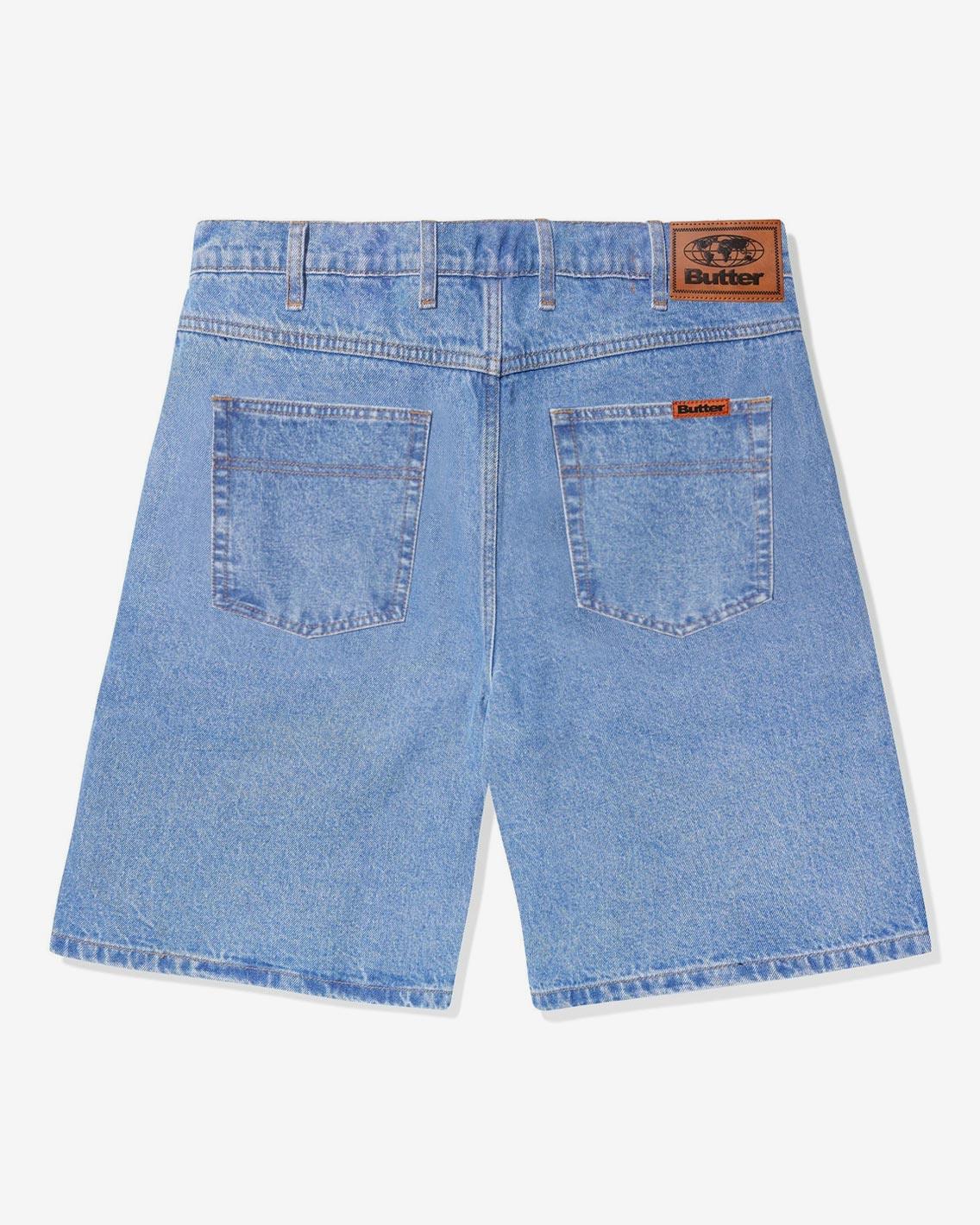 Butter Goods - Baggy Denim Shorts - Washed Indigo Shorts Butter Goods   