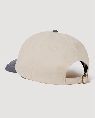 Butter Goods - Big Apple 6 Panel Cap - Natural / Slate Hats Butter Goods   