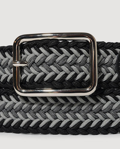 Butter Goods - Braided Belt - Black / Grey Belts Butter Goods   