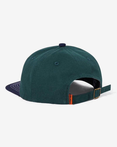 Butter Goods - Caterpillar 6 Panel Cap - Forest / Navy Hats Butter Goods   