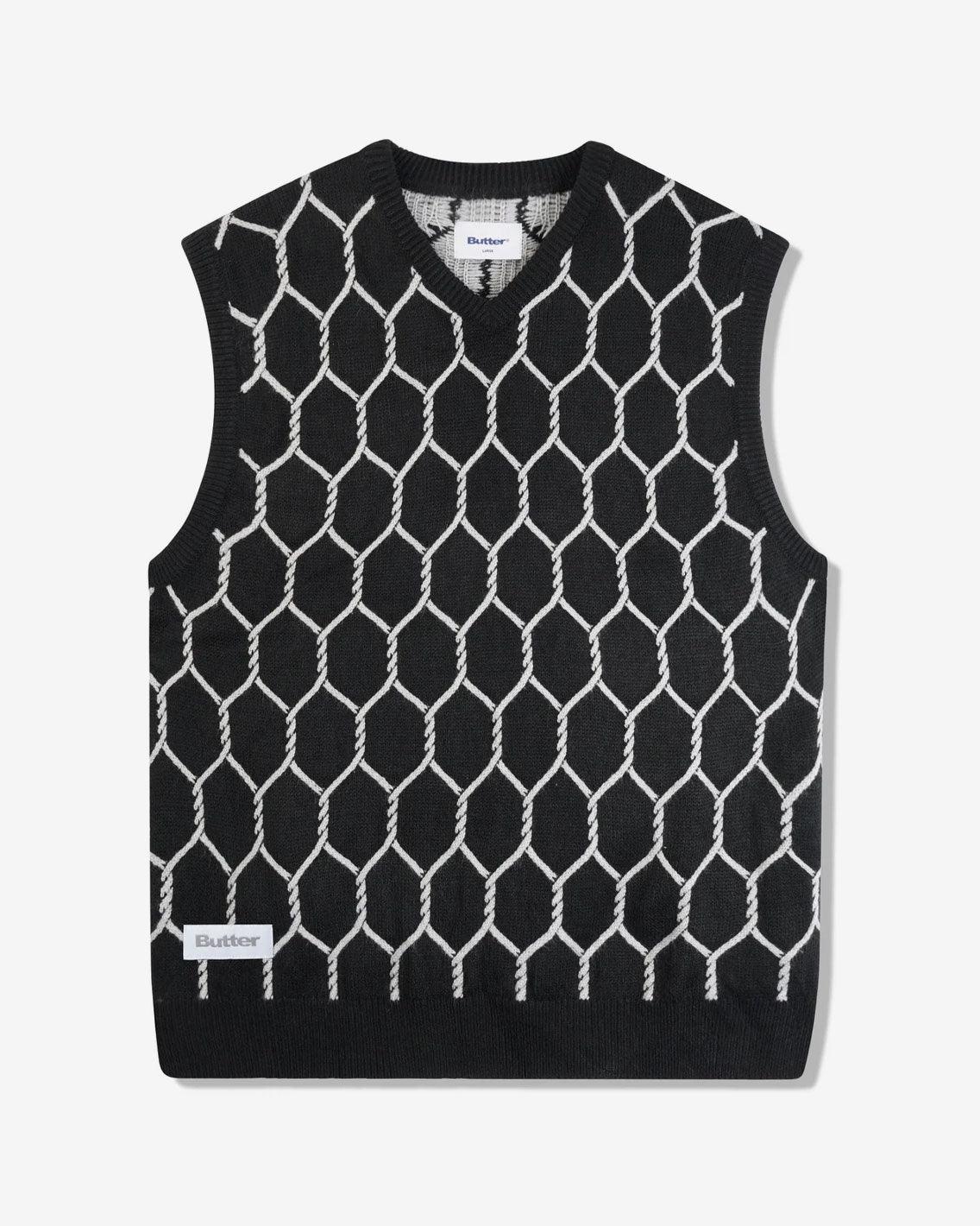 Butter Goods - Chain Link Knitted Vest - Black Crewneck Butter Goods   