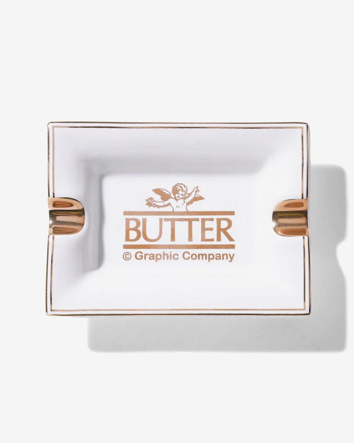 Butter Goods - Cherub Ceramic Ash Tray - White / Gold Lifestyle Butter Goods   