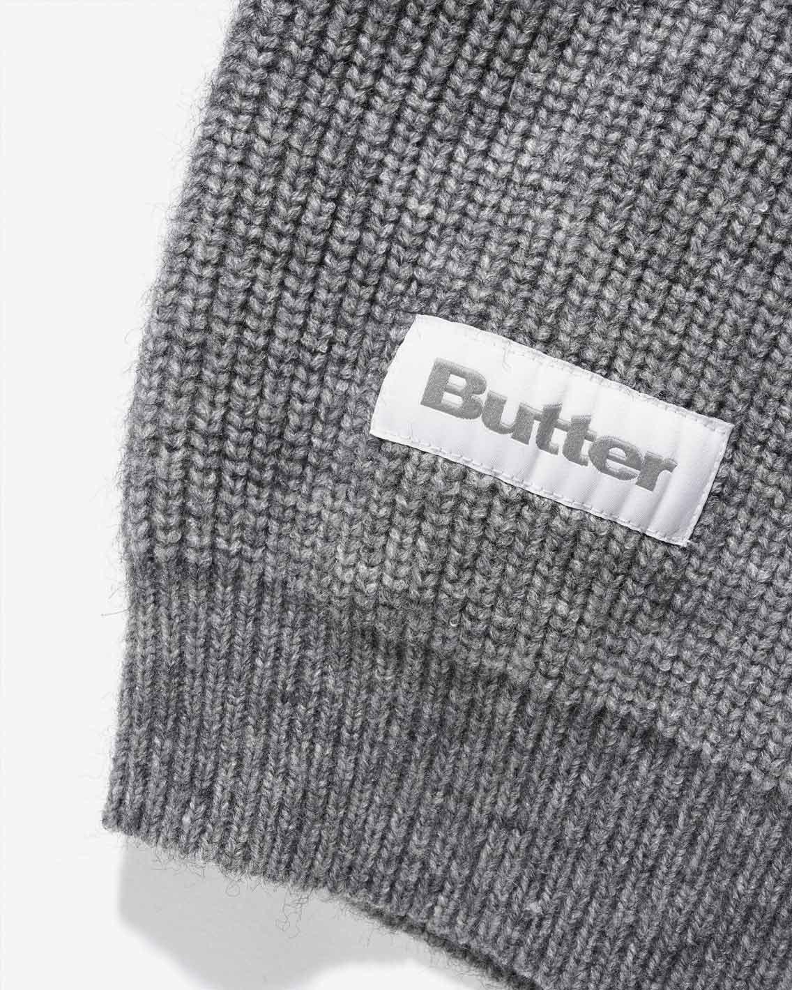 Butter Goods - Marle Knitted Sweater - Grey Crewneck Butter Goods   