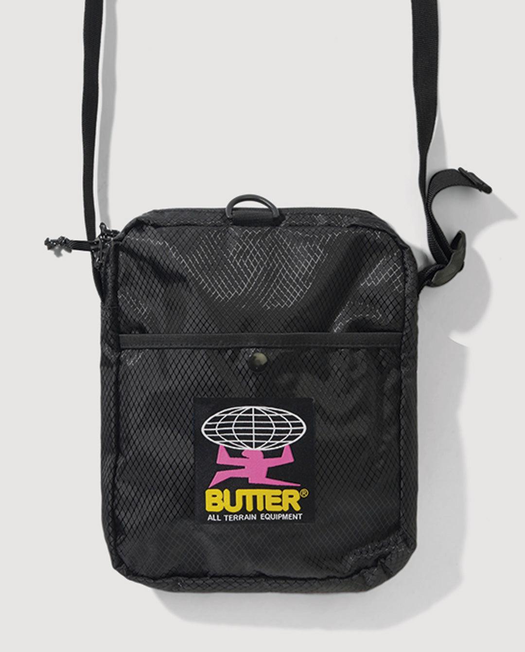 Butter Goods - Ripstop Side Bag - Black Bags Butter Goods   