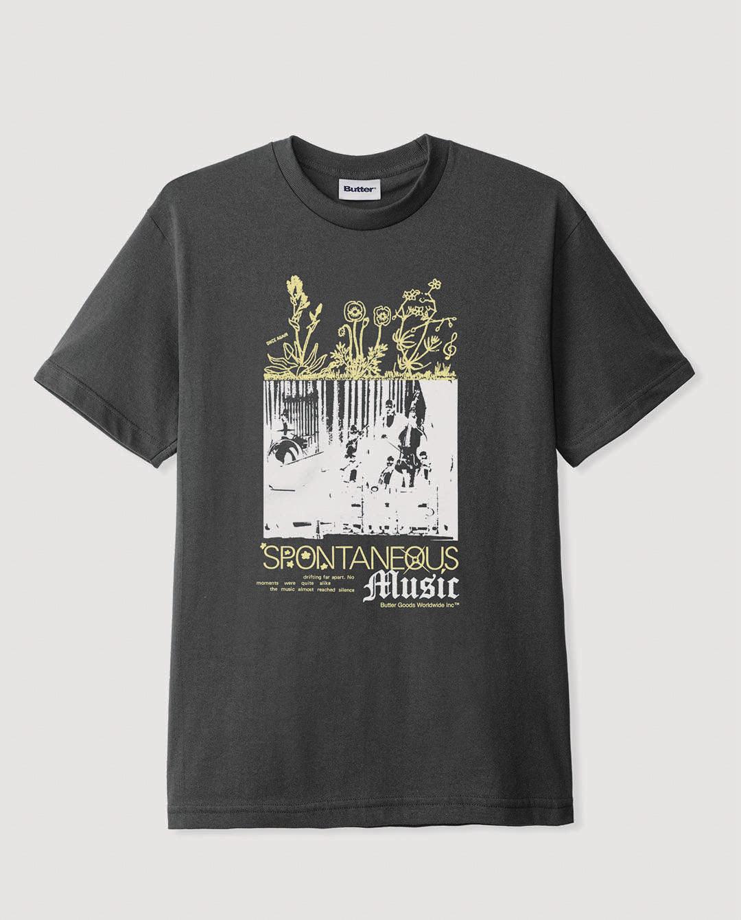 Butter Goods - Spontaneous Music Tee - Charcoal T-Shirts Butter Goods   