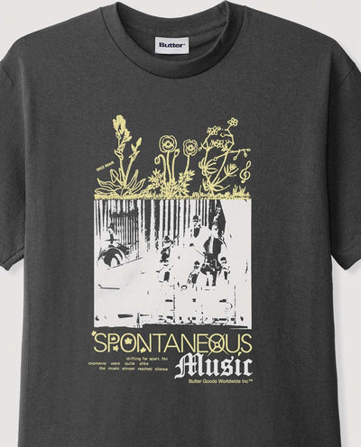 Butter Goods - Spontaneous Music Tee - Charcoal T-Shirts Butter Goods   