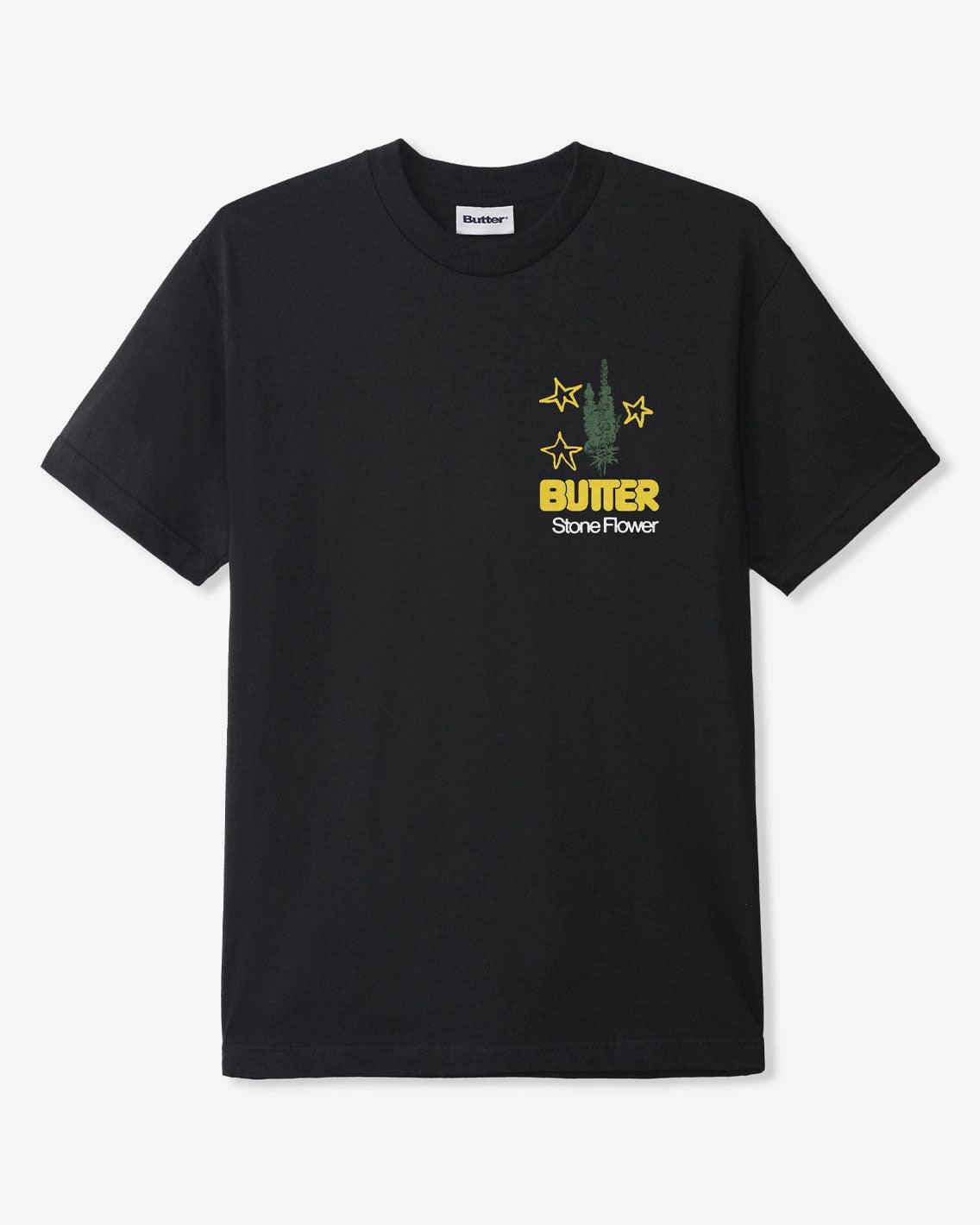 Butter Goods - Stone Flower Tee - Black T-Shirts Butter Goods   