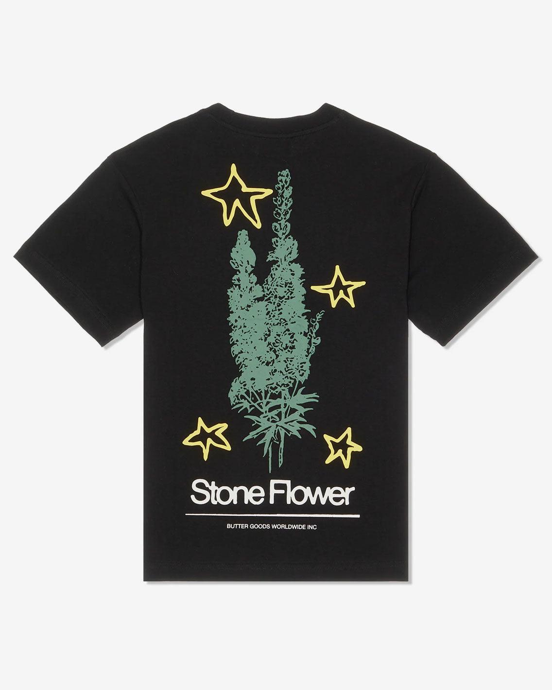 Butter Goods - Stone Flower Tee - Black T-Shirts Butter Goods   