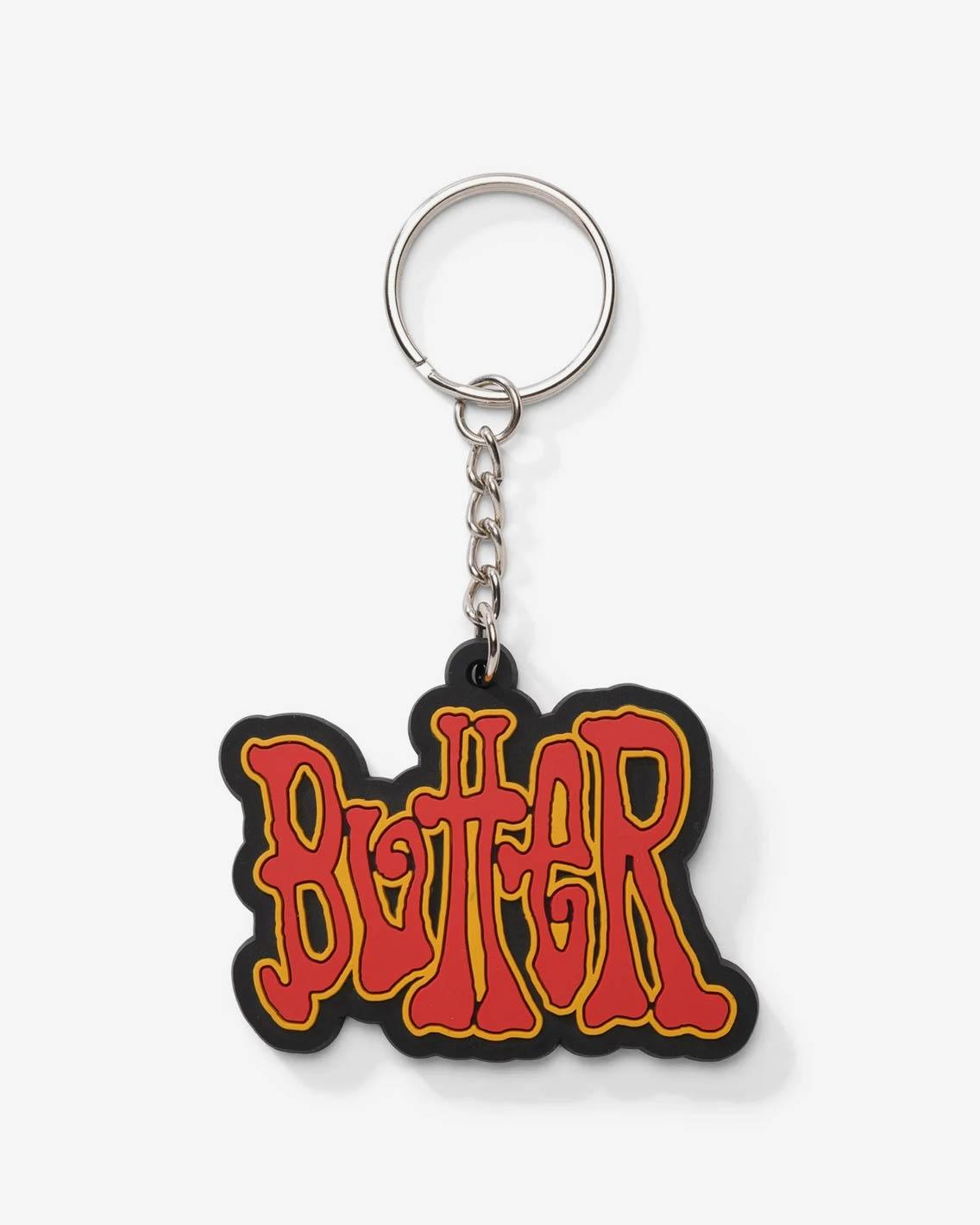 Butter Goods - Tour Rubber Keychain - Red / Yellow Keyring Butter Goods   