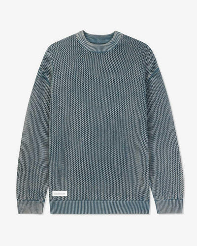 Butter Goods - Washed Knitted Sweater - Navy Crewneck Butter Goods   