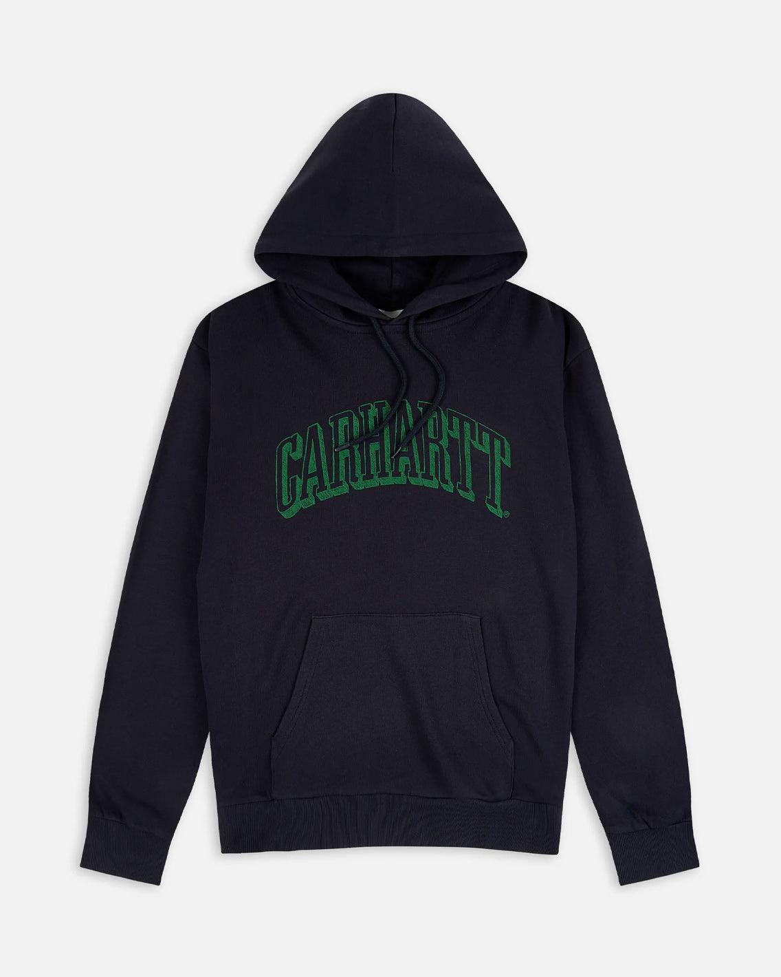 Carhartt - Hooded Scrawl Sweat - Dark Navy / Bonsai Hoodies Carhartt   