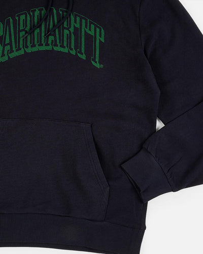 Carhartt - Hooded Scrawl Sweat - Dark Navy / Bonsai Hoodies Carhartt   