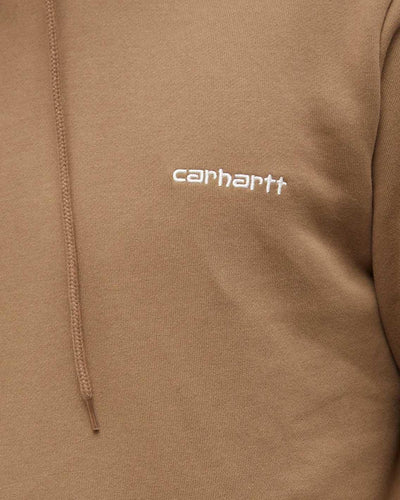 Carhartt - Hooded Script Embroidery Sweat - Buffalo / White Hoodies Carhartt   