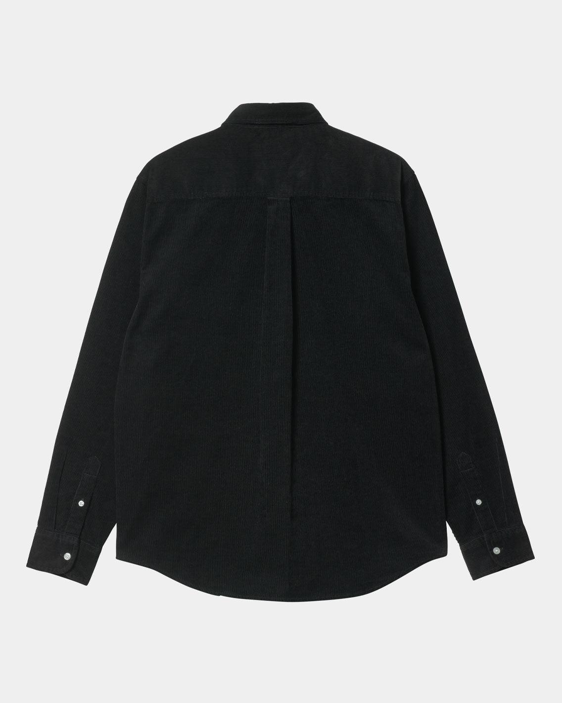 Carhartt - Madison L/S Fine Cord Shirt - Black / Wax Shirts Carhartt   