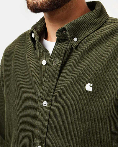 Carhartt - Madison L/S Fine Cord Shirt - Plant / Wax Shirts Carhartt   