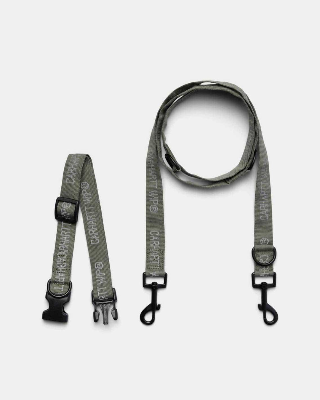 Carhartt Tour Dog Leash Collar Smoke Green FallenFront