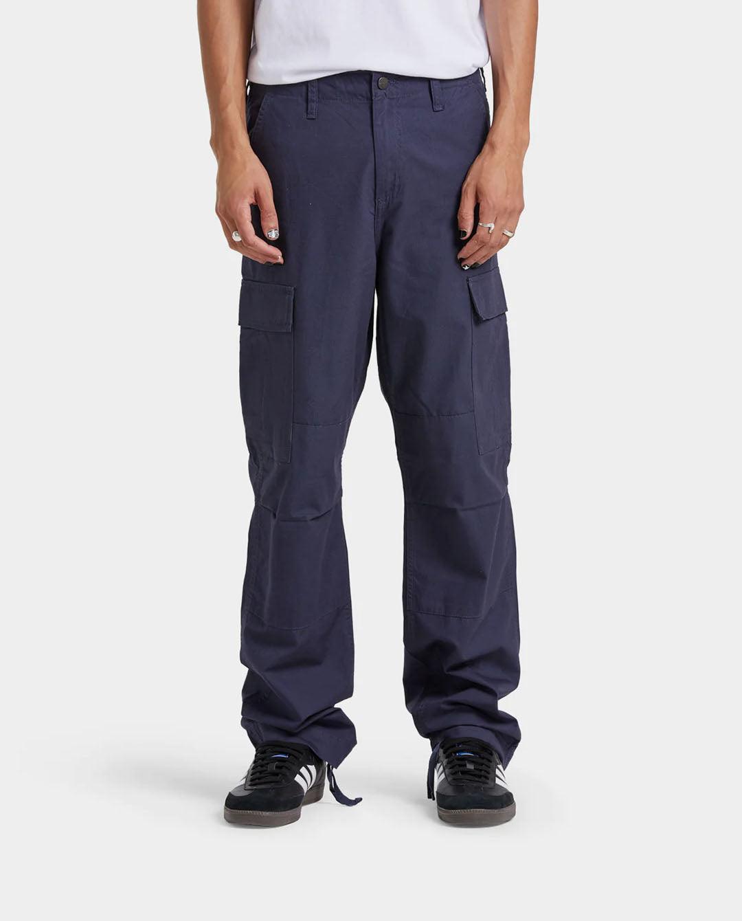 Carhartt WIP - Regular Cargo Pant - Blue Rinsed Pants Carhartt   