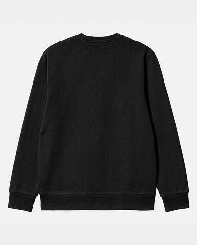 Carhartt WIP - Script Embroidery Sweat - Black/White Crewneck Carhartt   