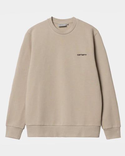 Carhartt WIP - Script Embroidery Sweat - Wall/White Crewneck Carhartt   