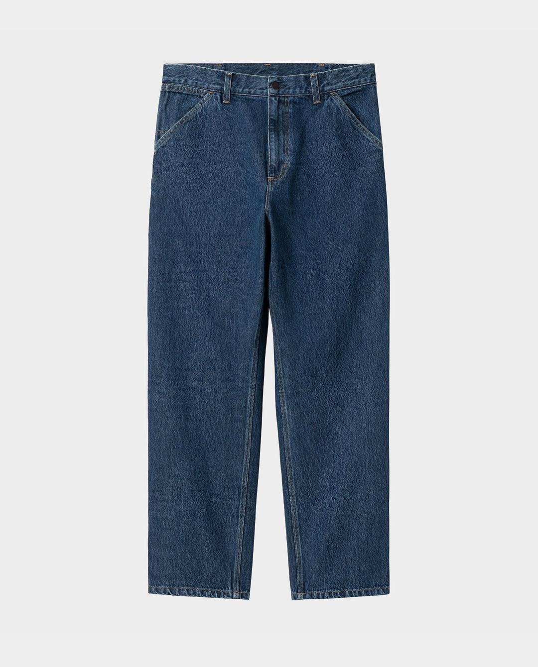 Carhartt WIP - Single Knee Pant - Blue Stone Washed Pants Carhartt   