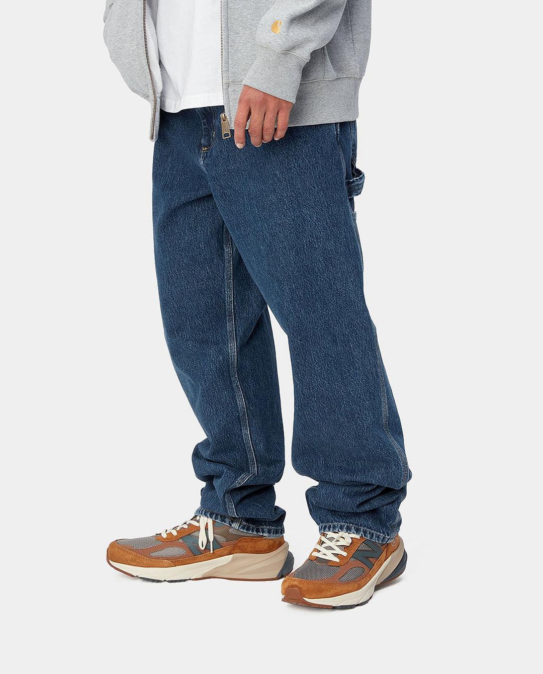 Carhartt WIP - Single Knee Pant - Blue Stone Washed Pants Carhartt   