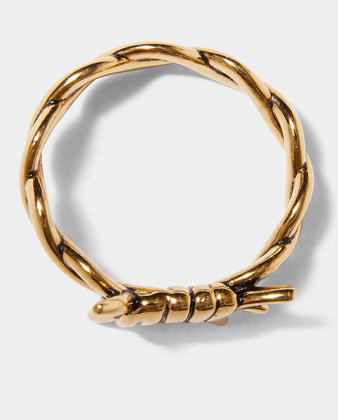 Huf - Barbed Wire Ring - Gold Jewellery HUF   