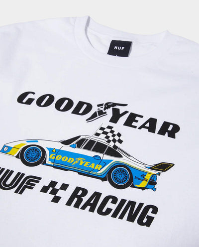 HUF x Goodyear - Checkered Flag Shirt - White T-Shirts HUF   