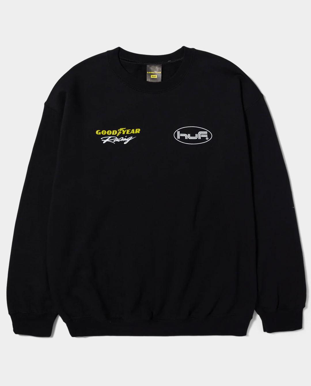 HUF x Goodyear - F1 Crewneck - Black Crewneck HUF   