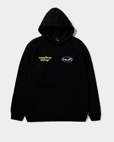 HUF x Goodyear - F1 Pullover Hood - Black Hoodies HUF   