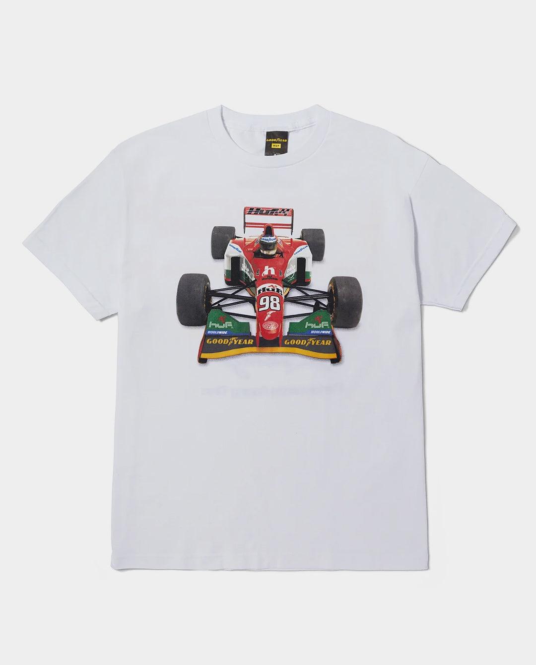 HUF x Goodyear - F1 Racing Team Shirt - White T-Shirts HUF   