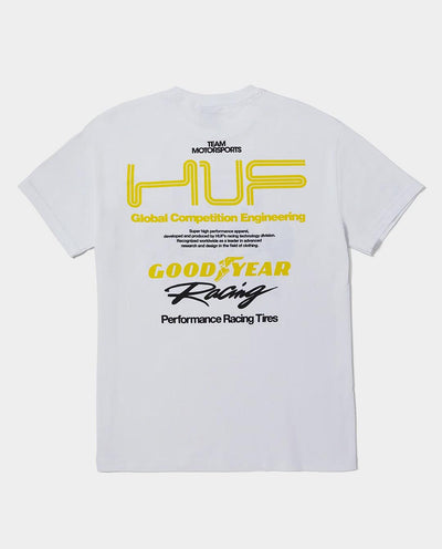 HUF x Goodyear - F1 Racing Team Shirt - White T-Shirts HUF   