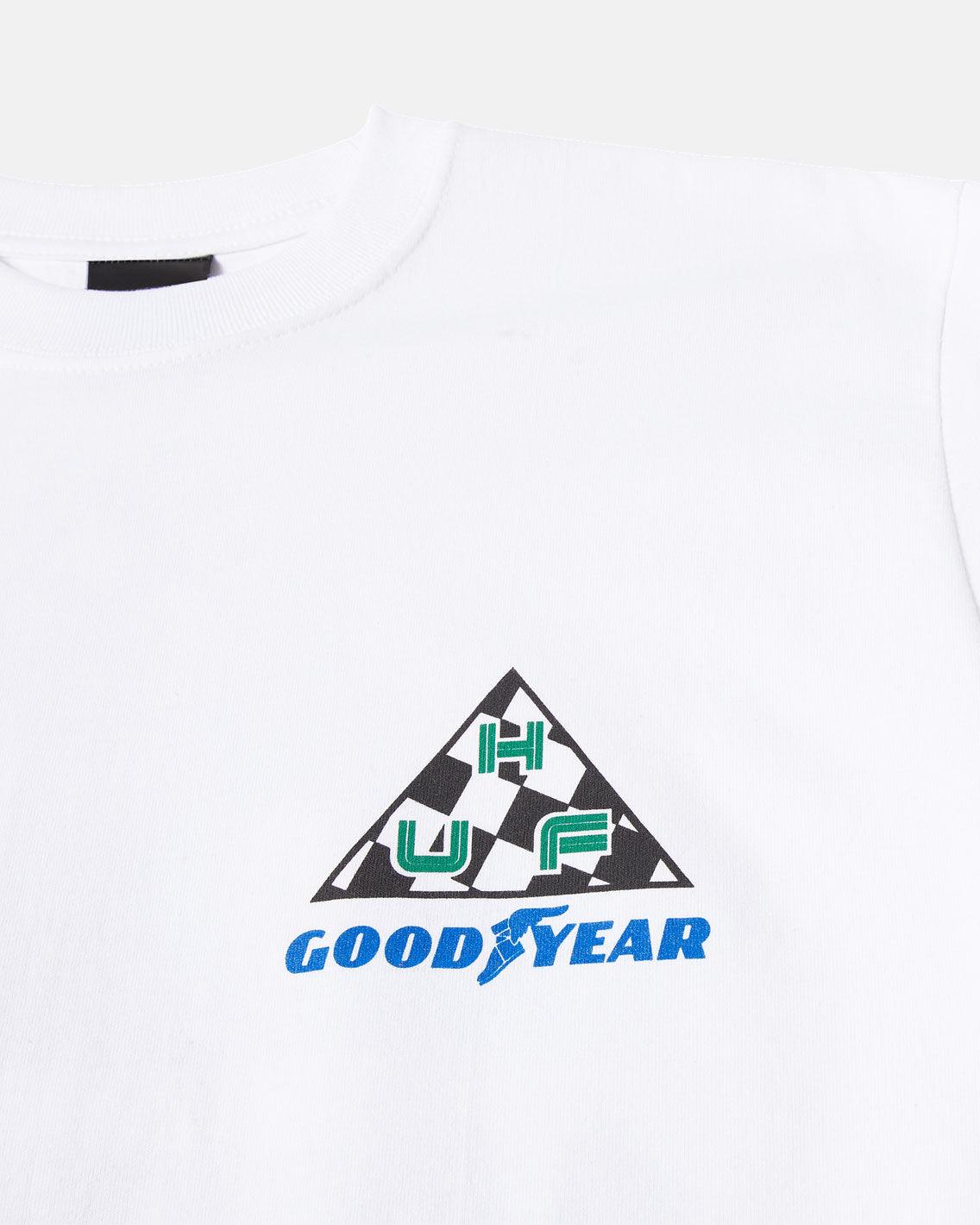 HUF x Goodyear - Grand Prix TT - White T-Shirts HUF   