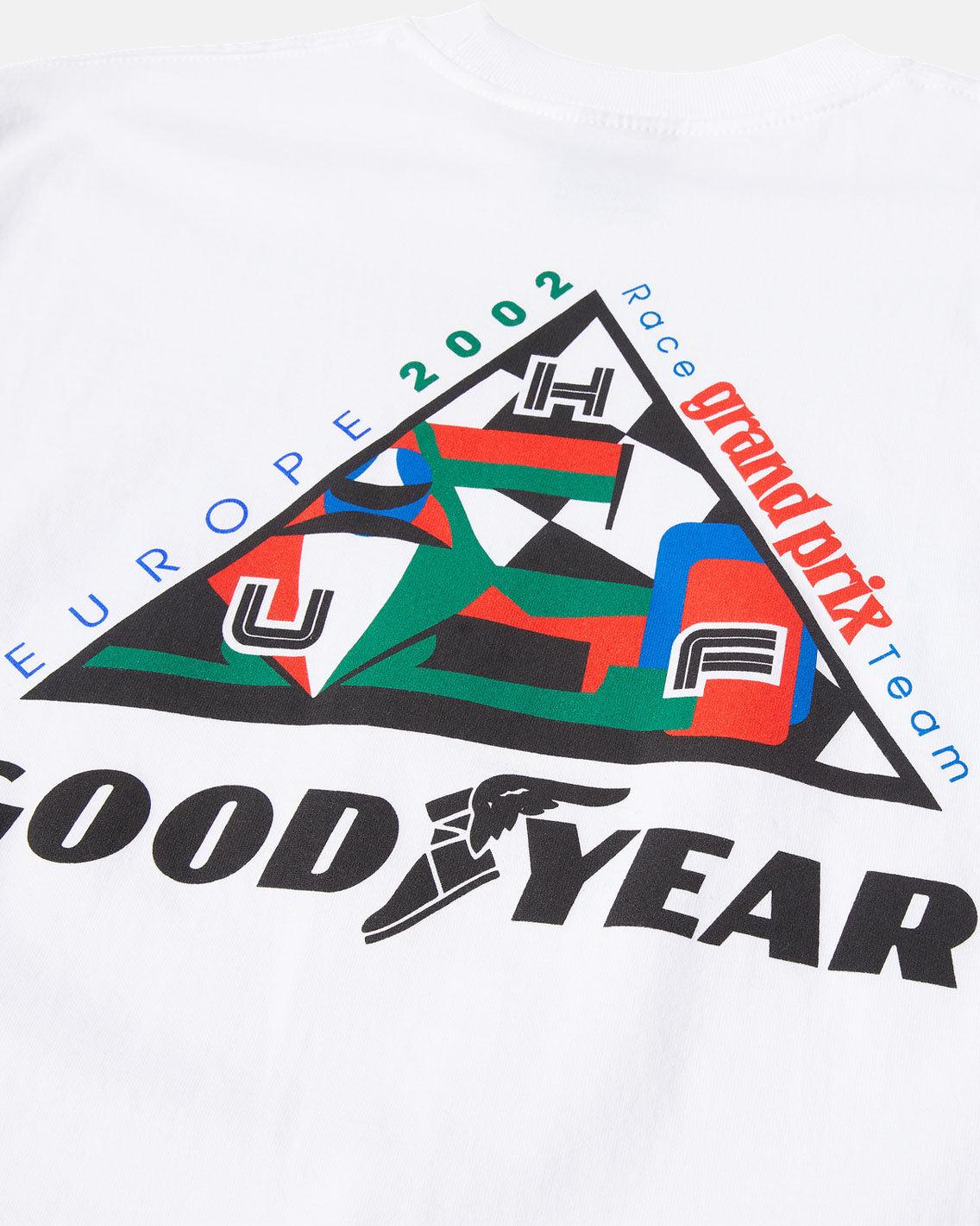 HUF x Goodyear - Grand Prix TT - White T-Shirts HUF   