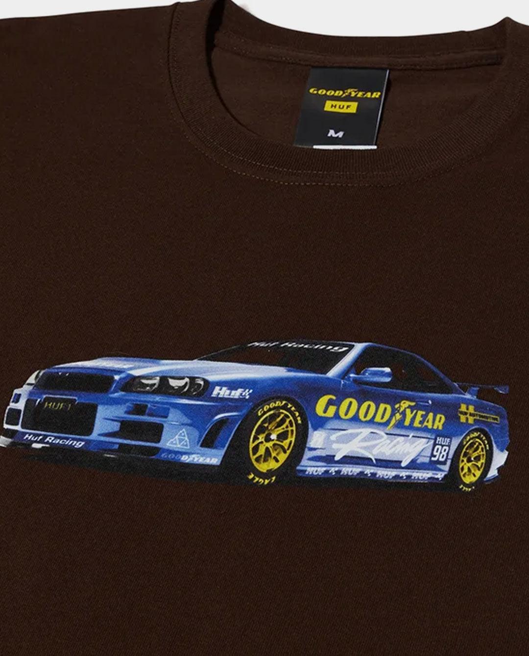 HUF x Goodyear - Sponsored Shirt - Chocolate T-Shirts HUF   