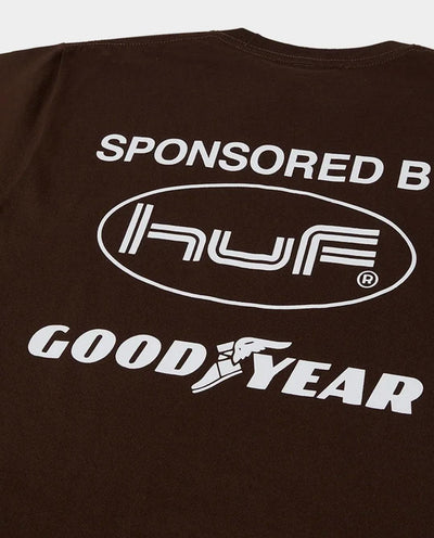 HUF x Goodyear - Sponsored Shirt - Chocolate T-Shirts HUF   