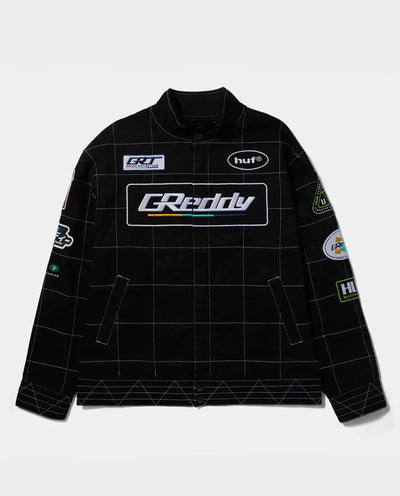 Huf x Greddy - Racing Team Jacket - Black Jackets HUF   