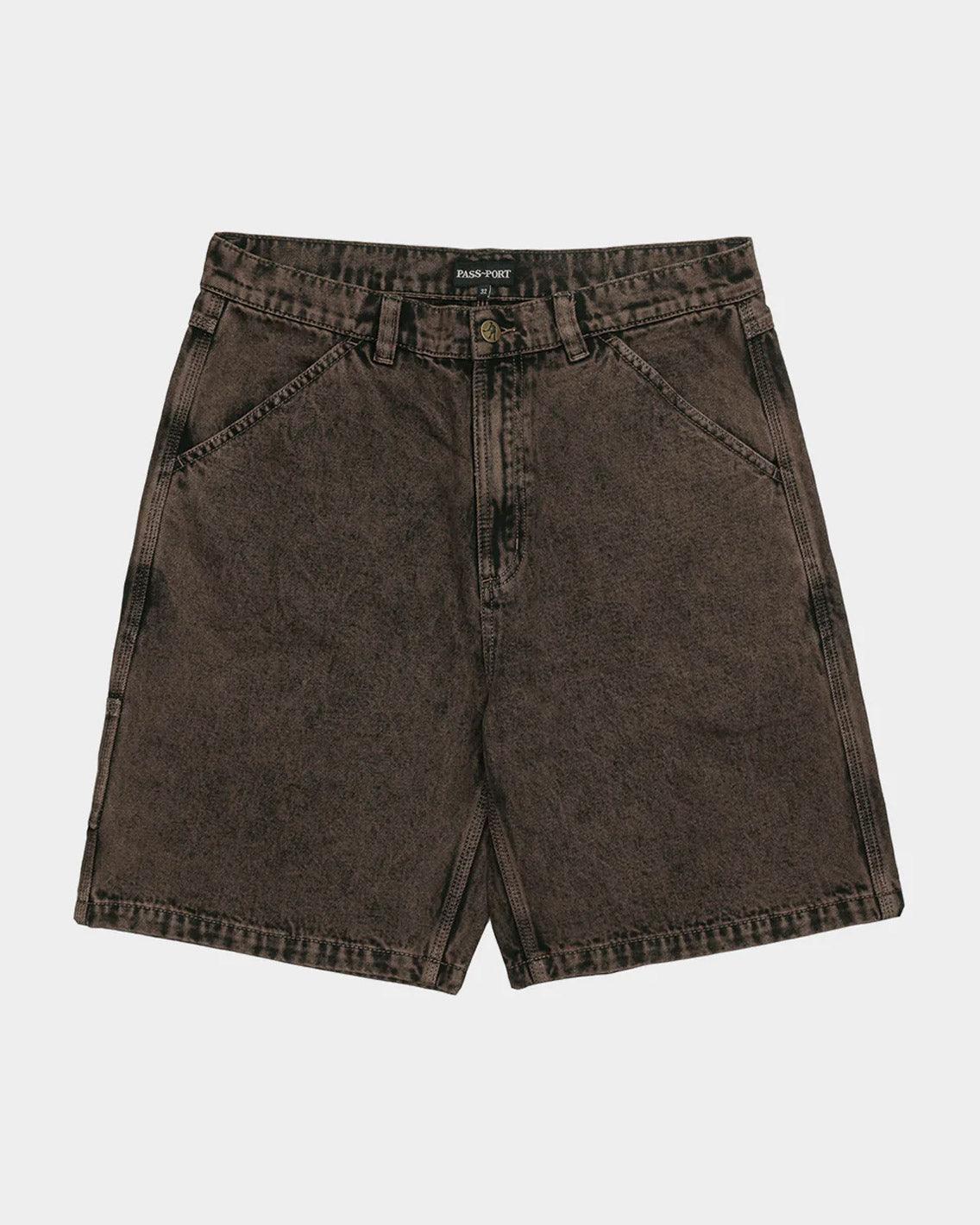 Passport - Workers Club Short - Over-Dye Brown Shorts Passport   