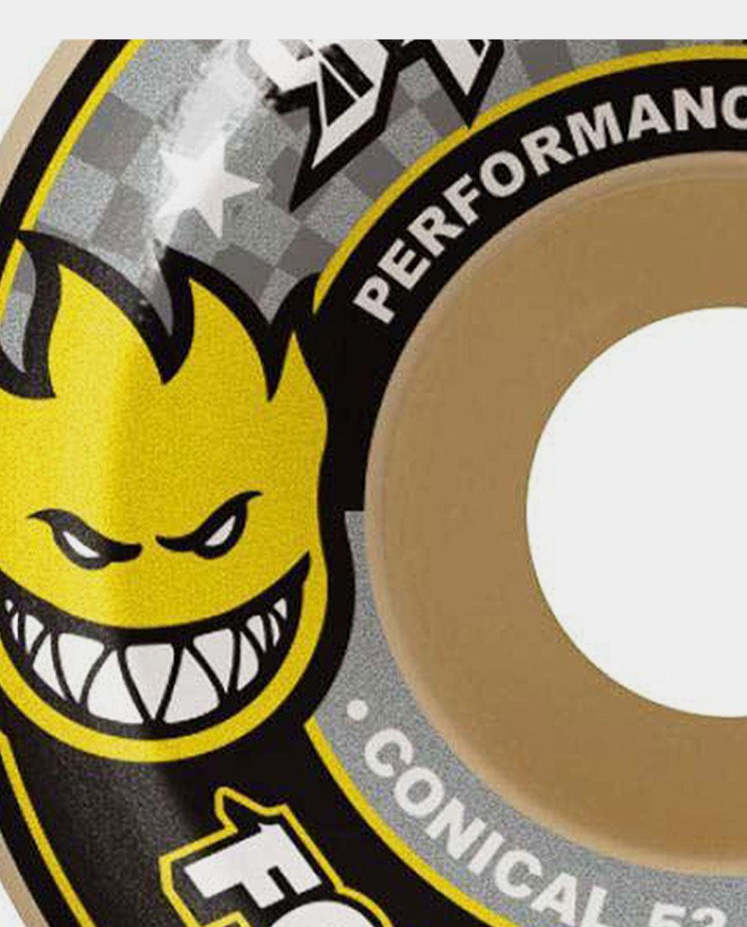 Spitfire - Formula 4 Conical Yellow Print 99d 53mm Wheel Wheel Spitfire   