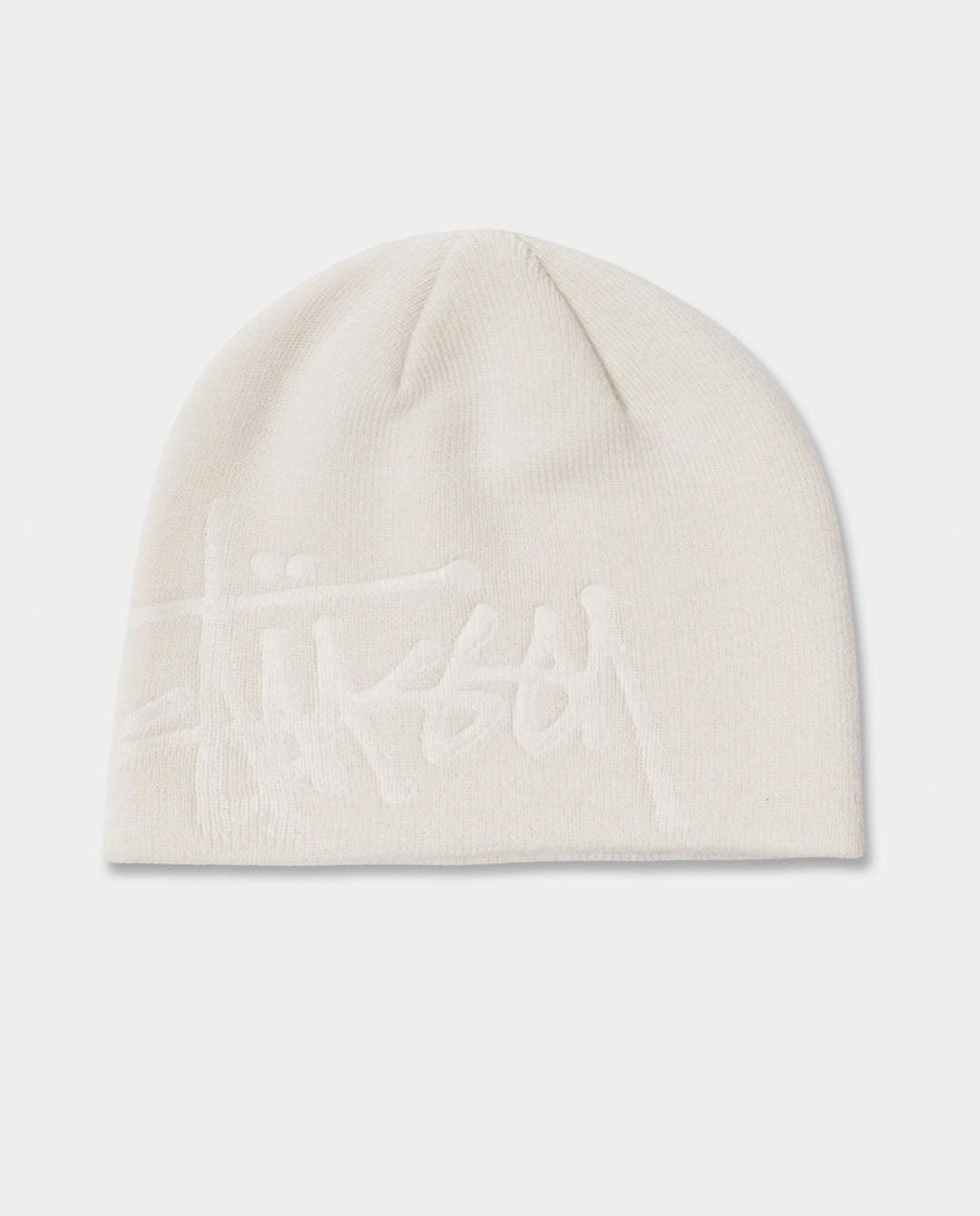 Stussy - Debossed Stock Skull Cap Beanie - Silver Beanie Stussy   