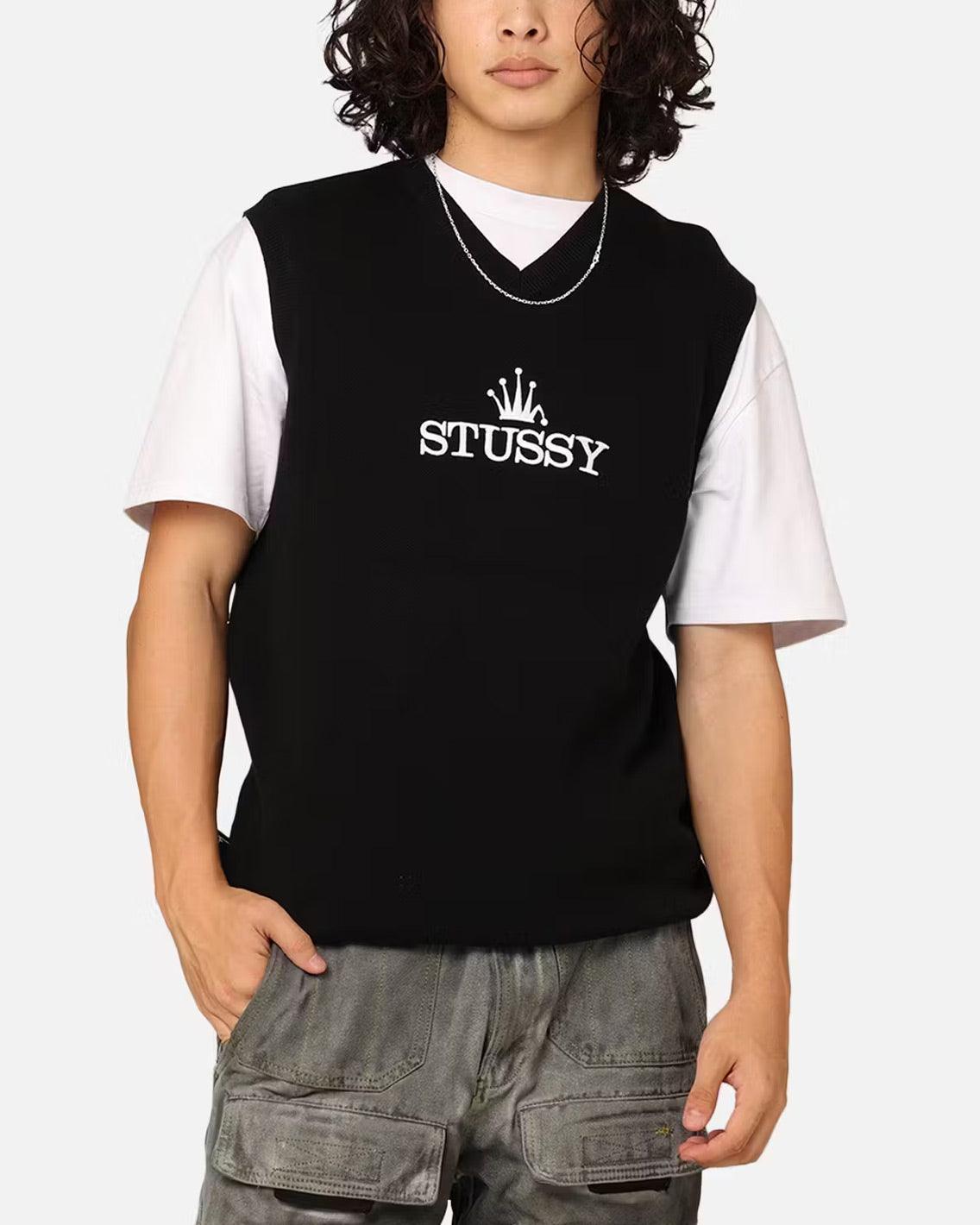 Stussy - Glamour Knit Vest - Black Crewneck Stussy   