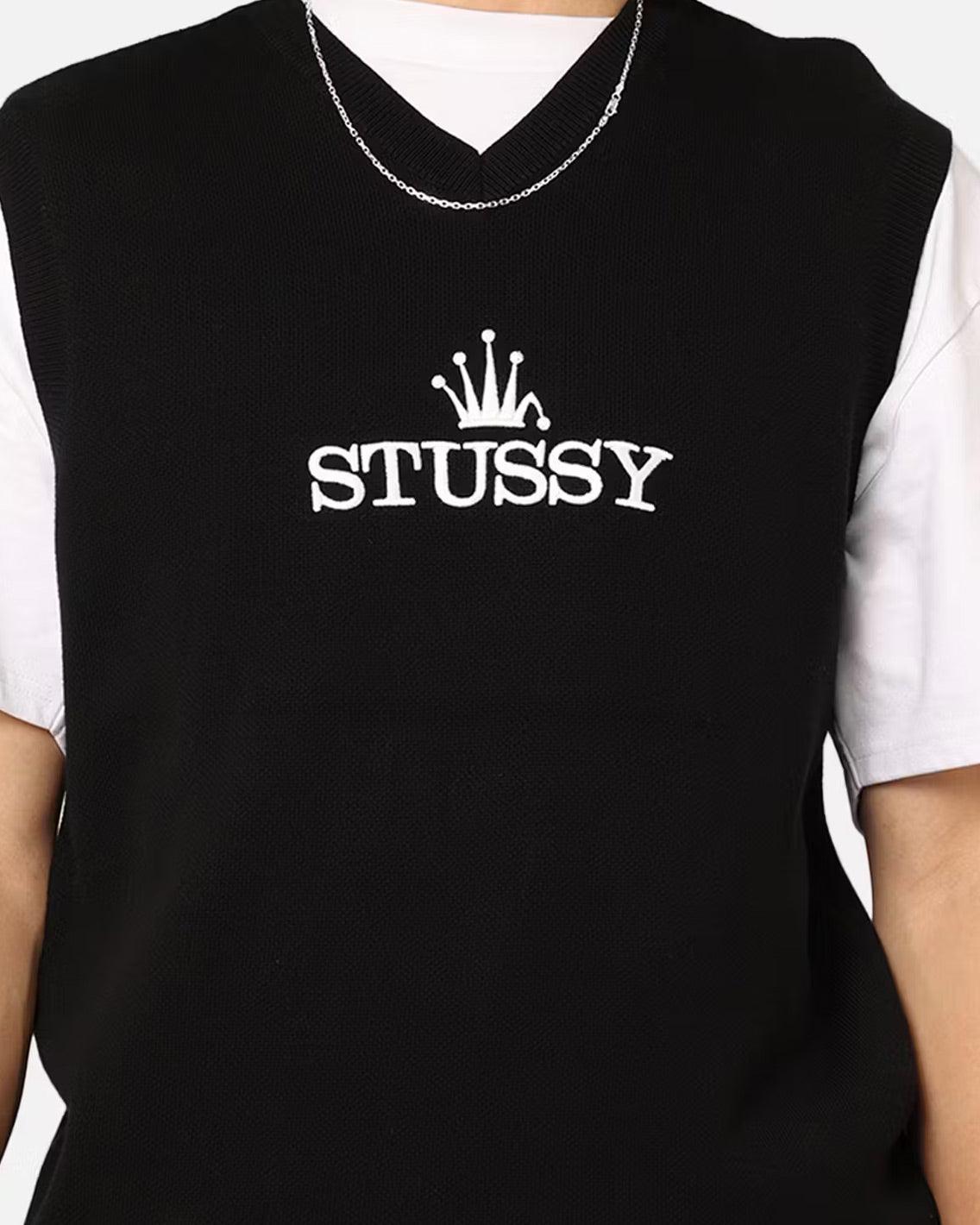 Stussy - Glamour Knit Vest - Black Crewneck Stussy   