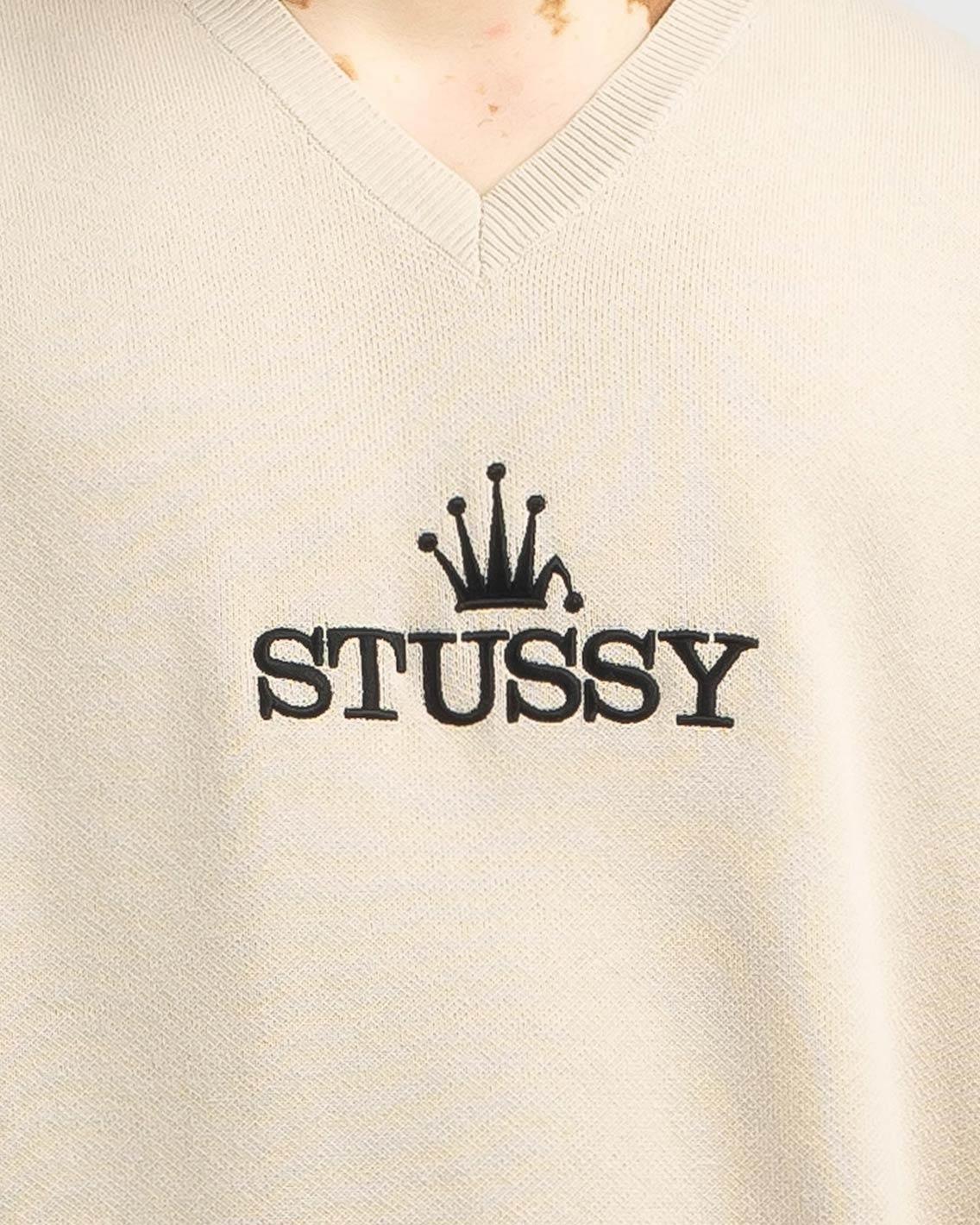 Stussy - Glamour Knit Vest - Cream Crewneck Stussy   