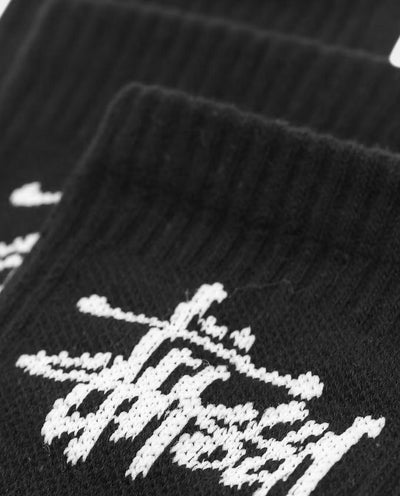 Stussy - Graffiti Crew Sock 3 Pack - Black Socks Stussy   