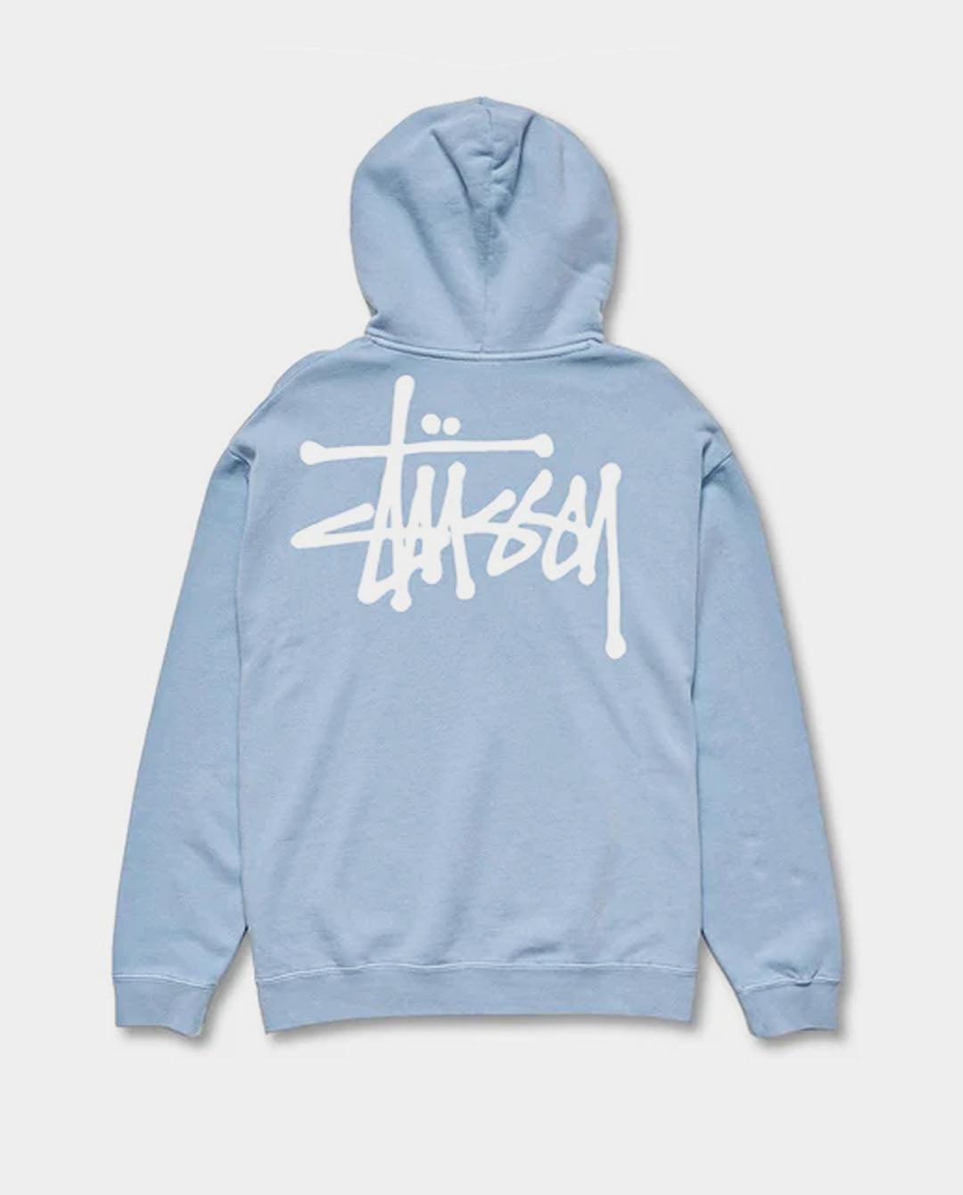 Stussy - Graffiti LCB Hood - Powder Blue Hoodies Stussy   